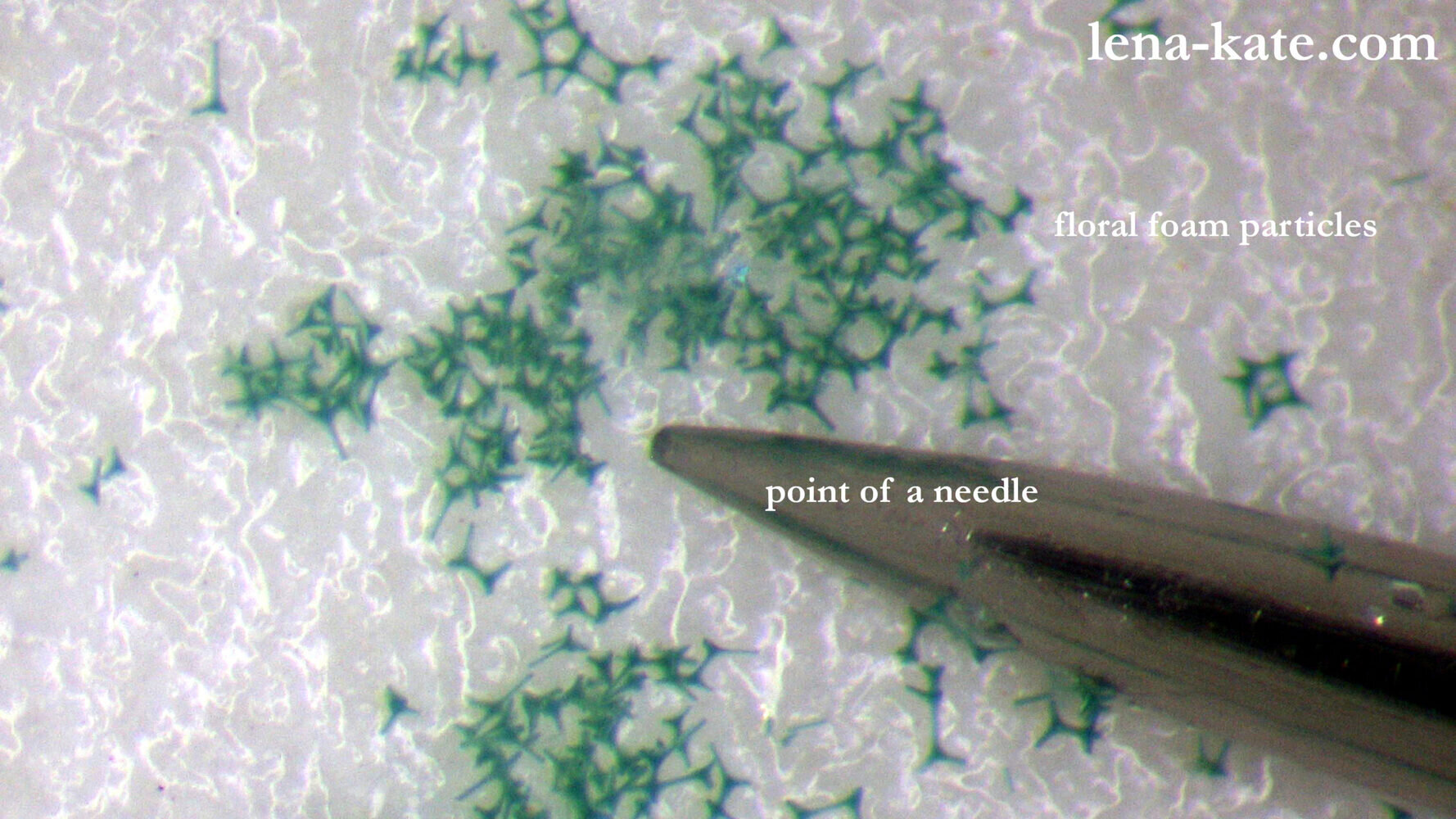 Microplastic in floral foam