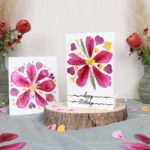 Geburtstagskarte mit gepressten Blumen selber machen