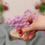 Blumen in Wachs tauchen: Schleierkraut im Wachsmantel