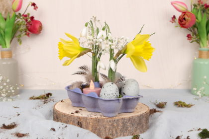 Upcycling: Eierschachtel dekorieren für Ostern