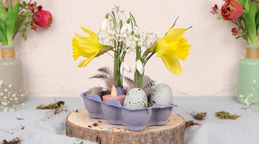 Upcycling: Eierschachtel dekorieren für Ostern