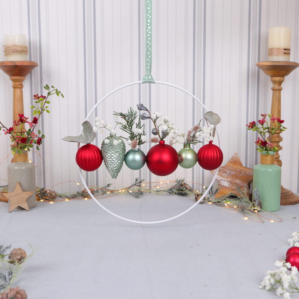 Christmas decorations using shop balls